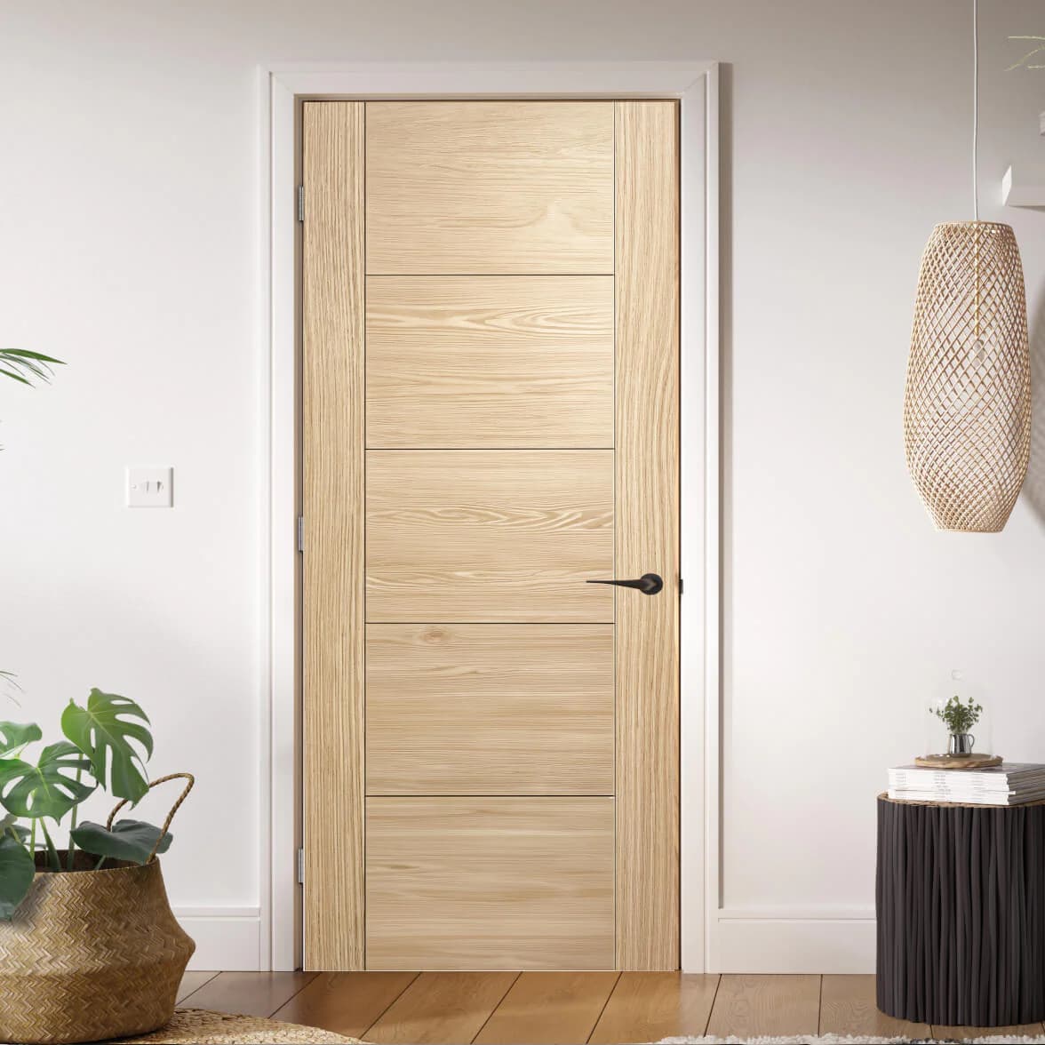 Doors - Interior and exterior doors in solid wood, veneer, and painted finishes — including fire-rated doors (60- and 90-minute).