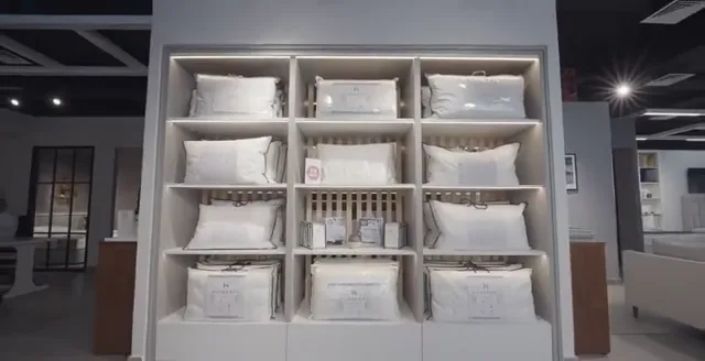 Huxberry pillows on display