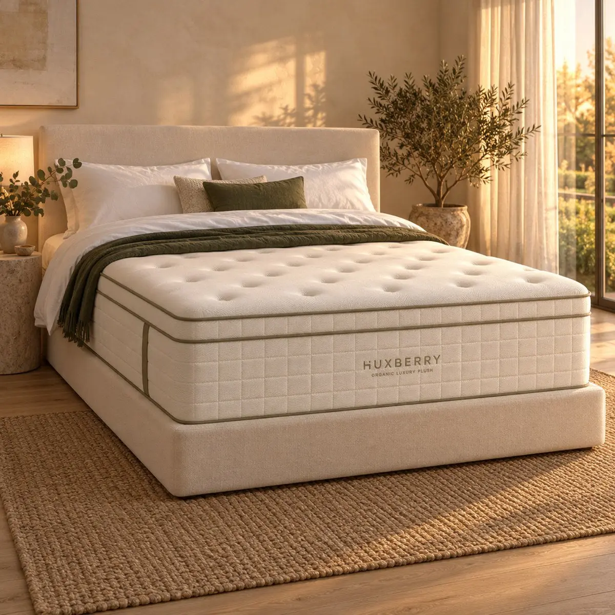 Organic Luxury Plush Mattress, front